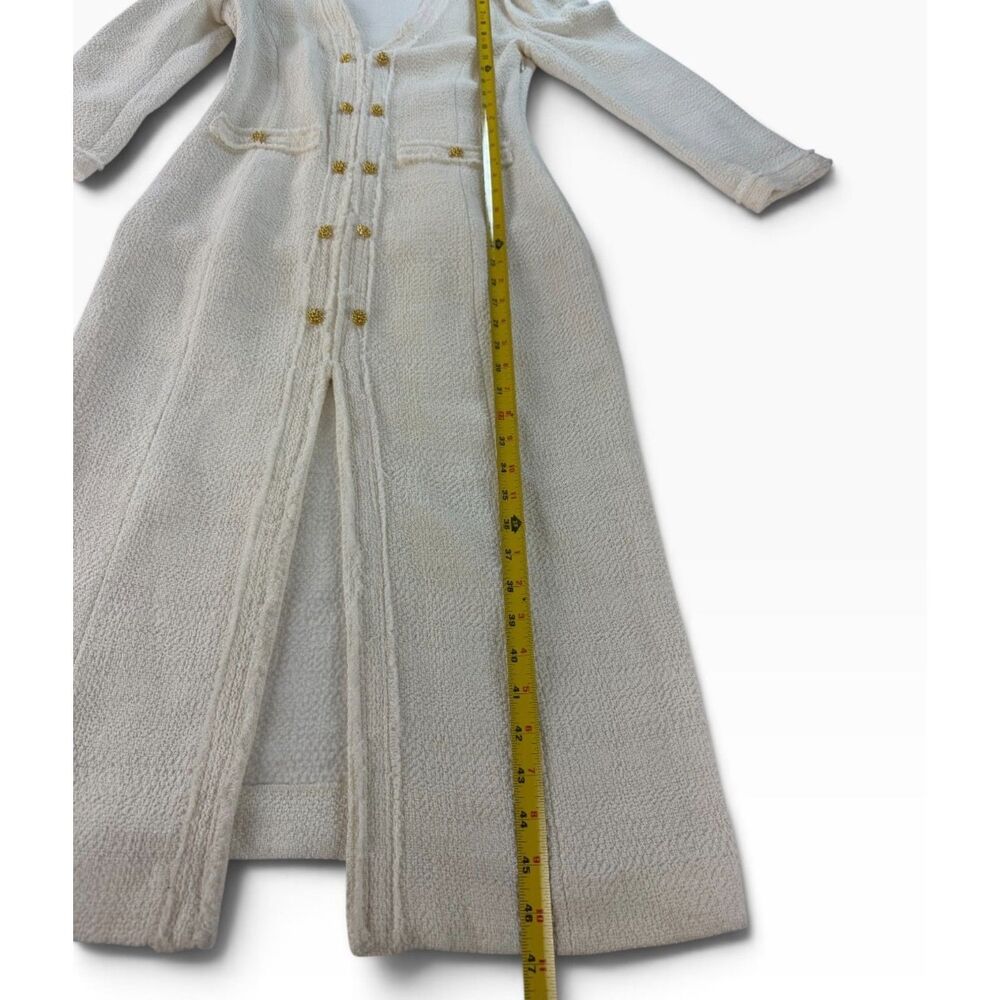 Zara Women's Cream Midi Trench Coat Small - Picture 10 of 13